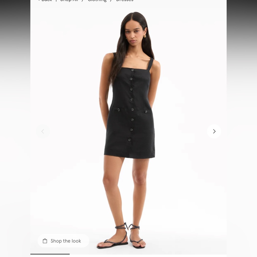 NWT Veronica Beard Black Linen Sleeveless Dress